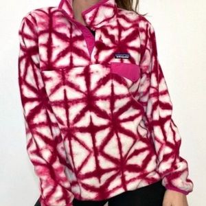 Patagonia Synchilla Snap-t Pullover Fleece Pink Diamond Shibori size medium